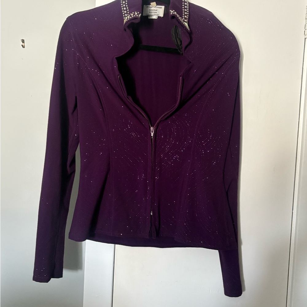 Purple Embellished Women's Jacket